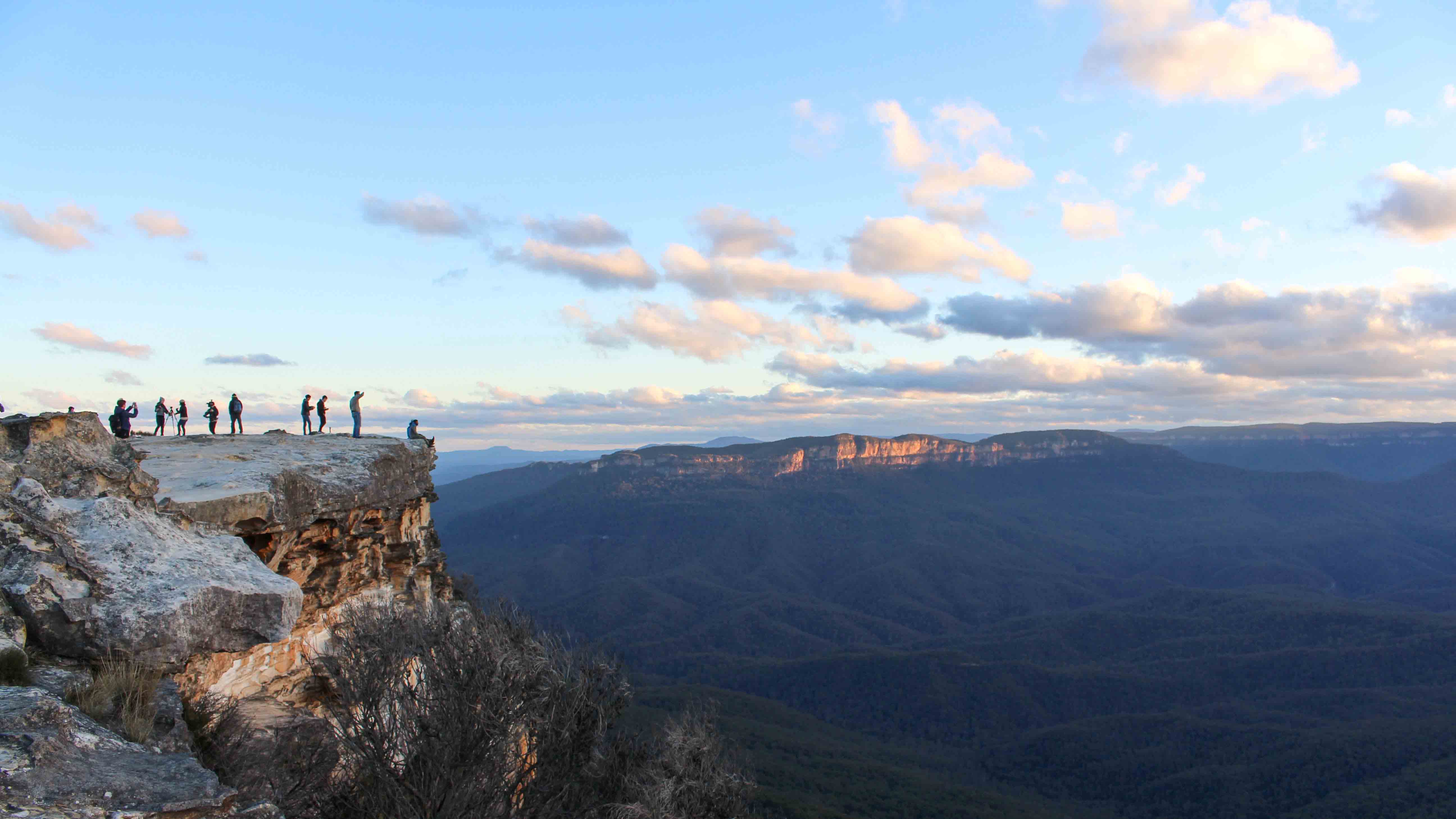 People enjoying mountain views